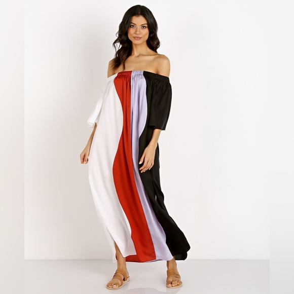 Mara Hoffman Dresses & Skirts - Like new Mara Hoffman Sala color block squiggly maxi dress coverup